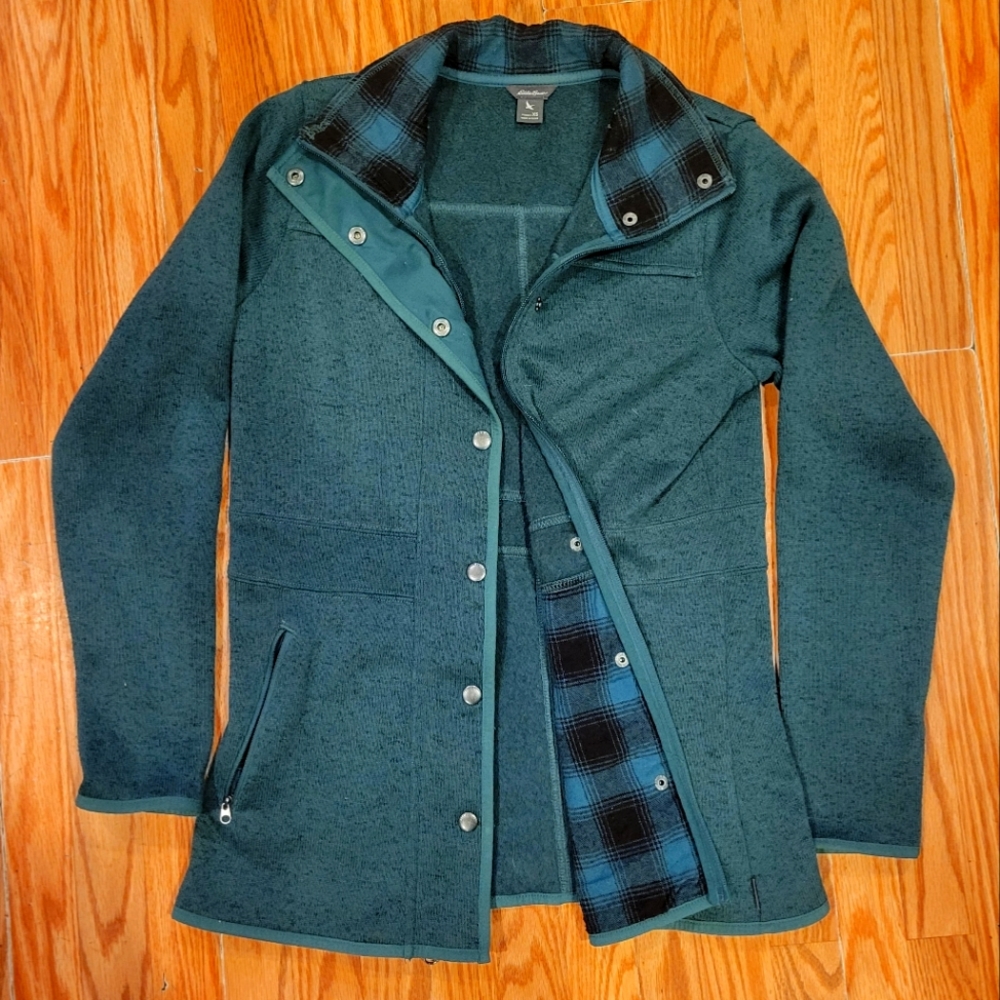 Eddie Bauer Green Button Up Coat
